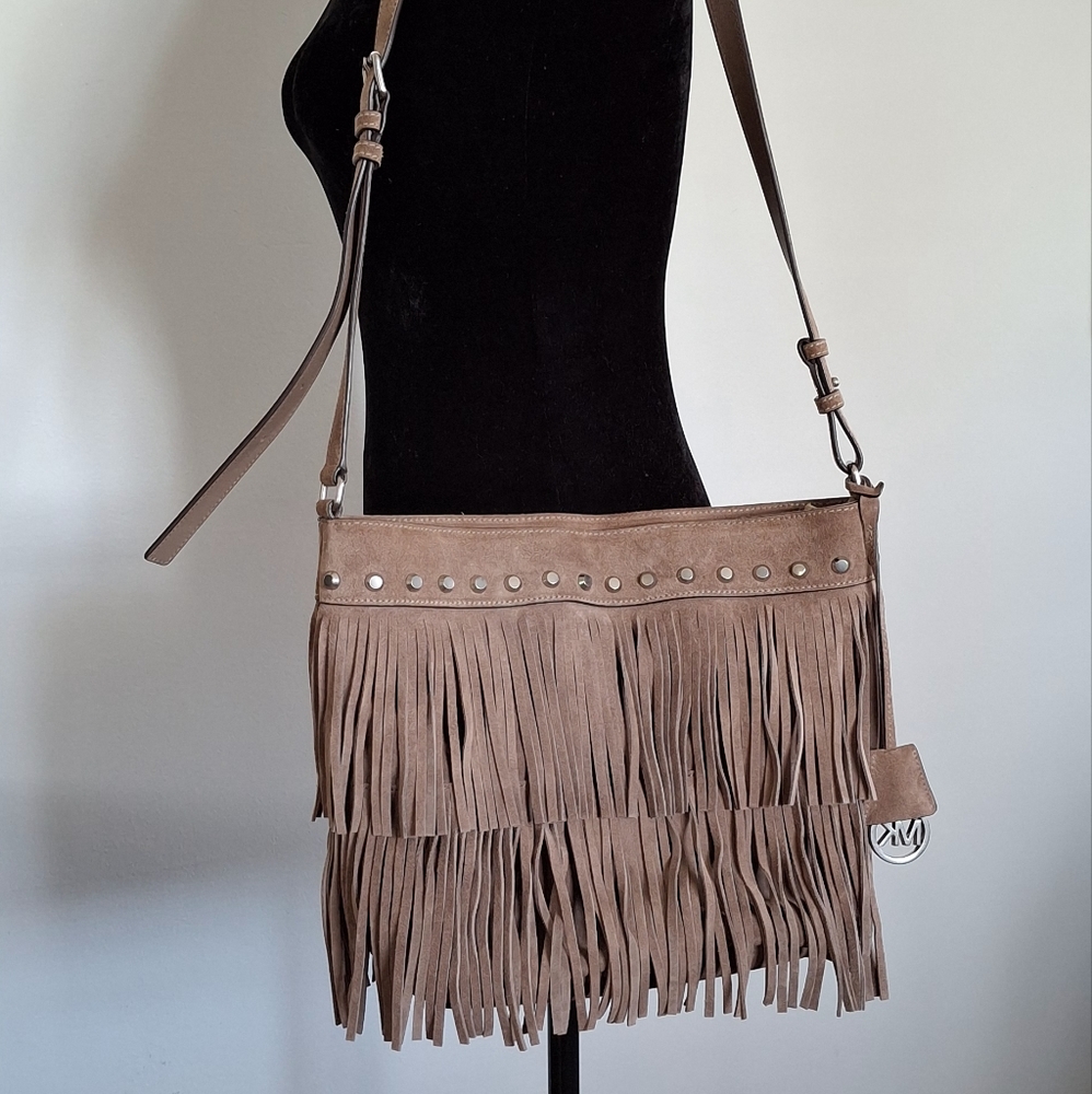 Michael Kors Suede Fringe Crossbody